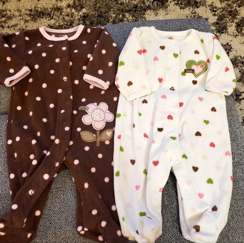 Carter's Soft Footsie Pjs 3 months